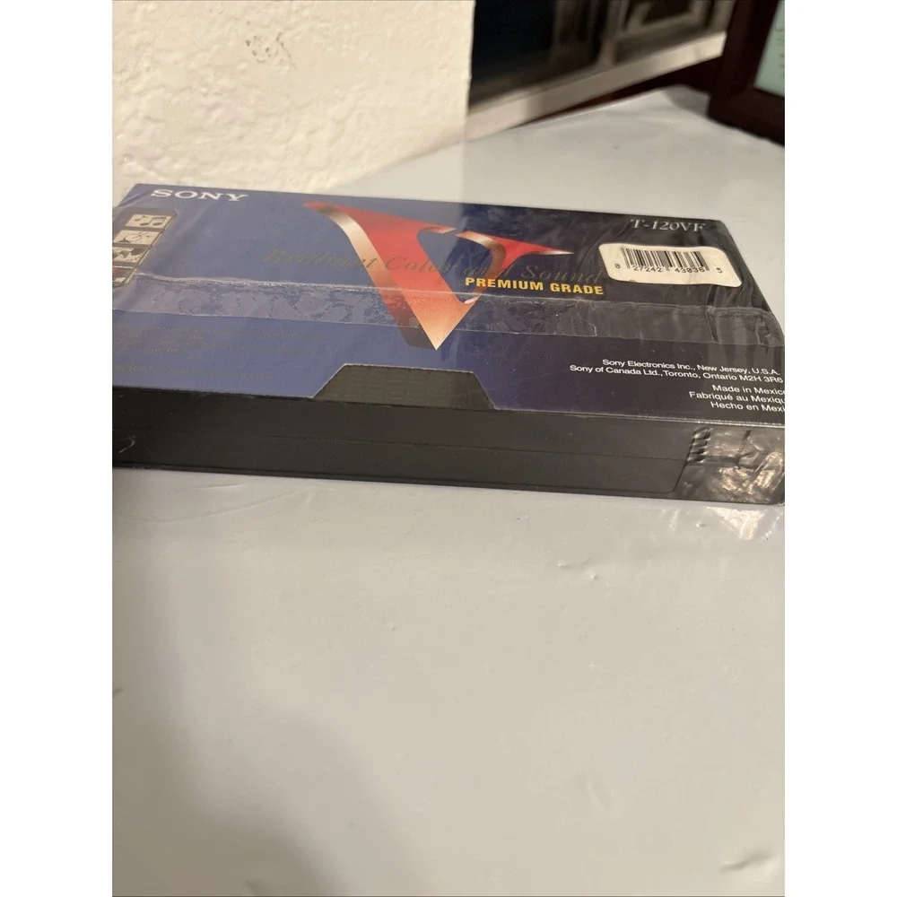 Vintage Sealed Sony 6 Hour Premium‎ Grade High Durability T-120 VHS Tape
